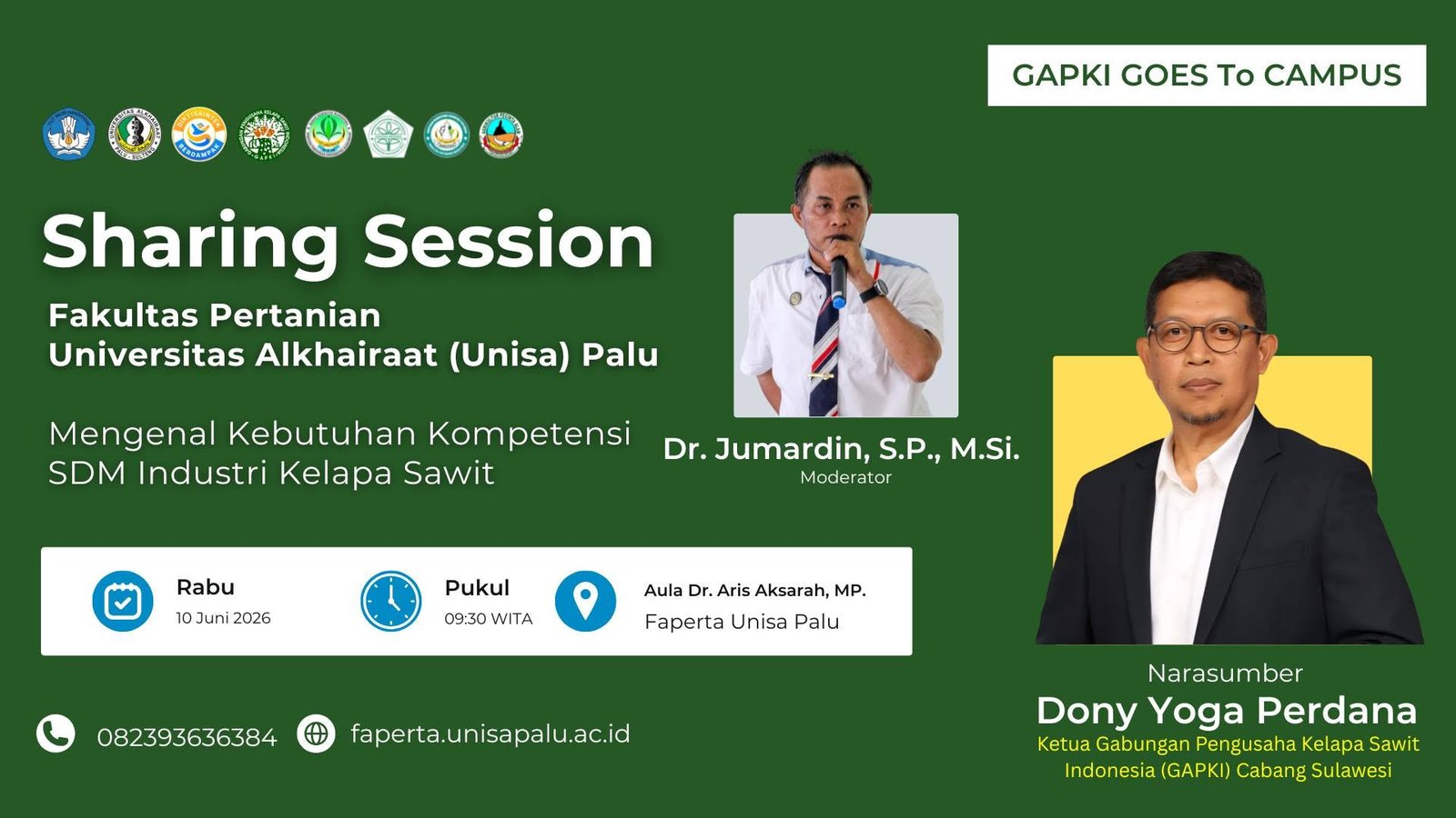 Fakultas Pertanian Universitas Alkhairaat (Unisa) Palu Gelar Sharing Session Bersama GAPKI, Bahas Kebutuhan Kompetensi SDM Industri Kelapa Sawit